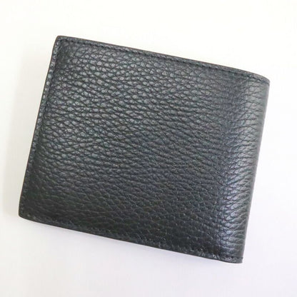 Gucci Interlocking G-bifold Compact Wallet Black Green Leather