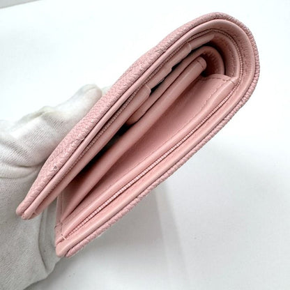 Chanel Small Flap Wallet Star CC Caviar Leather Pink Silver