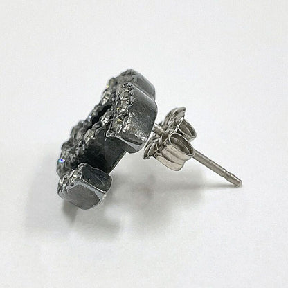 Chanel Earrings CC Mark Antique Metal