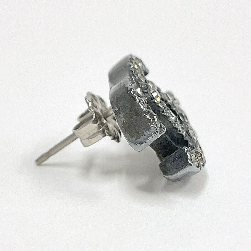 Chanel Earrings CC Mark Antique Metal