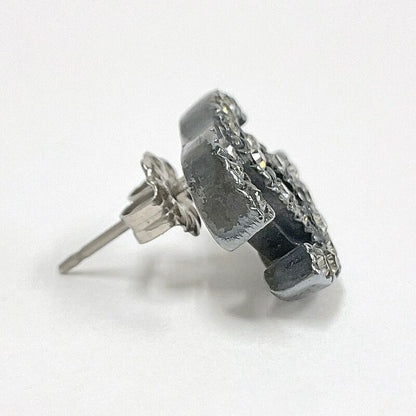 Chanel Earrings CC Mark Antique Metal