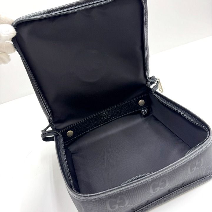 Gucci Off the Grid Travel Pouch Nylon Leather Black