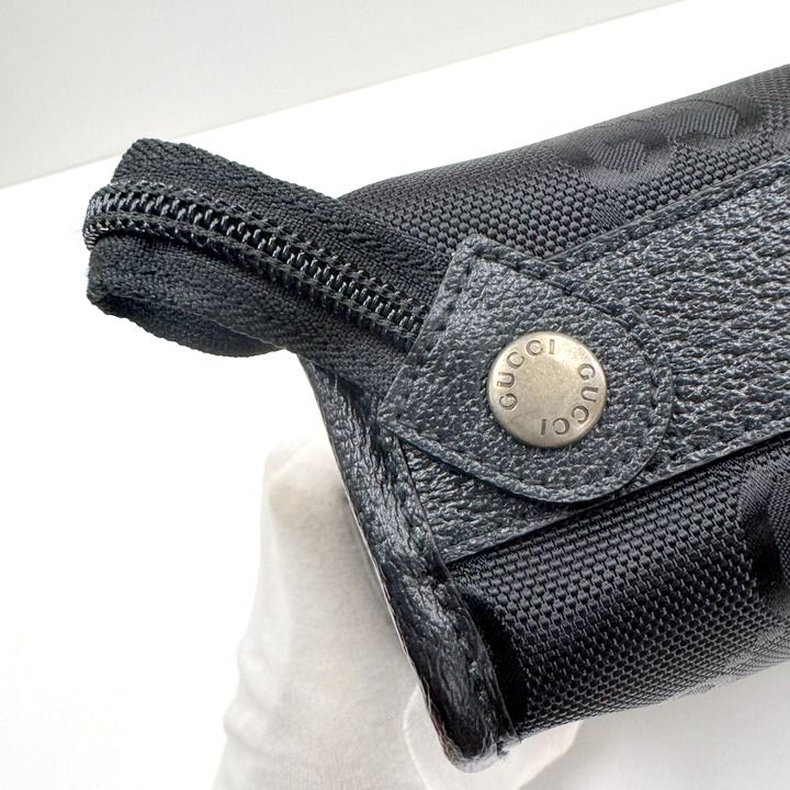 Gucci Off the Grid Travel Pouch Nylon Leather Black