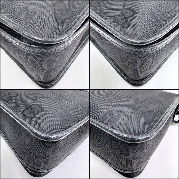 Gucci Off the Grid Travel Pouch Nylon Leather Black