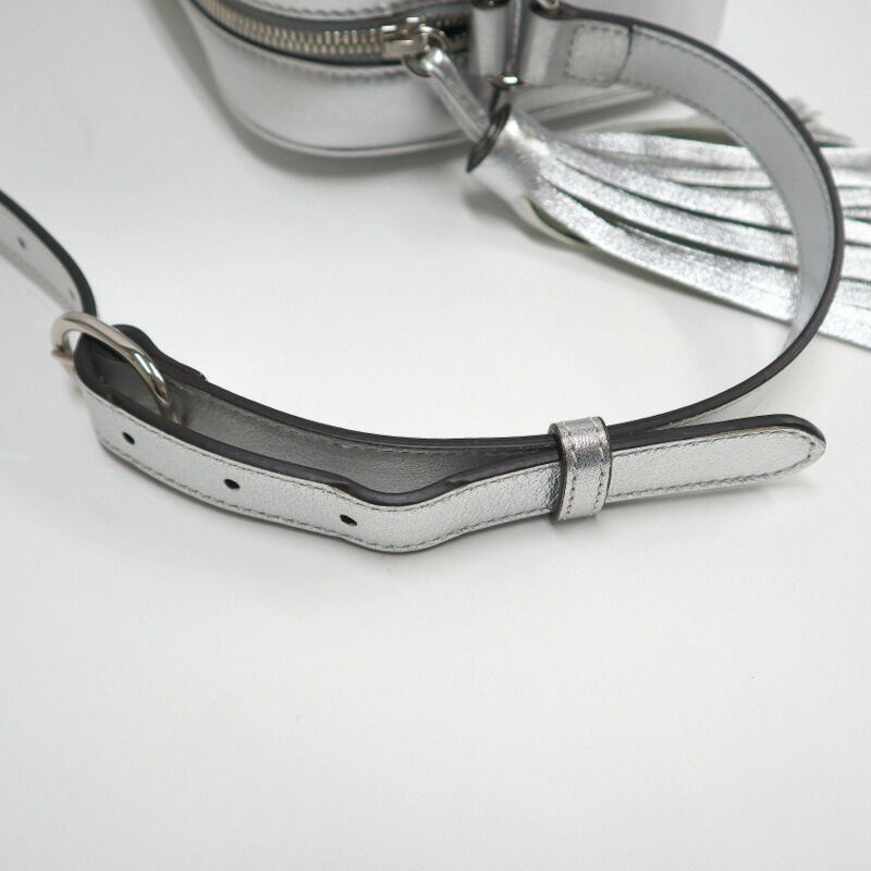 Gucci Blondie Small Shoulder Bag Silver Leather :silver