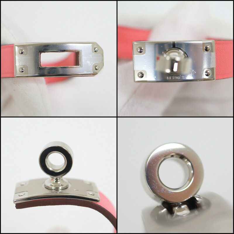 Hermes Kelly Glove Holder Charm Swift Pink Silver
