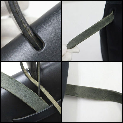 Hermes Herbag a Dos PM Black Silver Toile Officier Vache