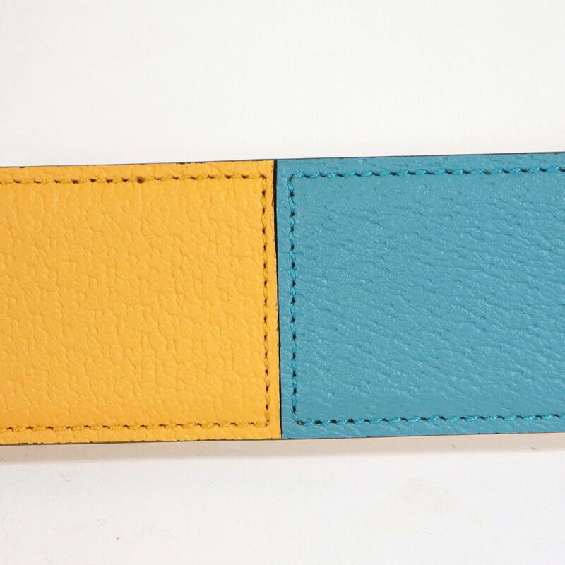 Gucci Belt Leather Light Blue Yellow :light
