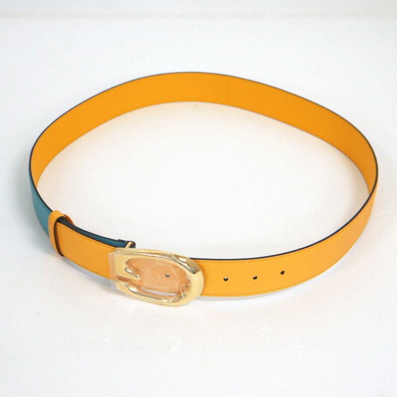 Gucci Belt Leather Light Blue Yellow :light