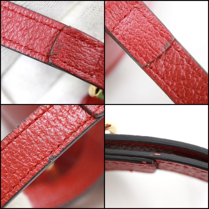 Gucci Mini Circle Backpack Ophidia GG Flora Leather Khaki Red