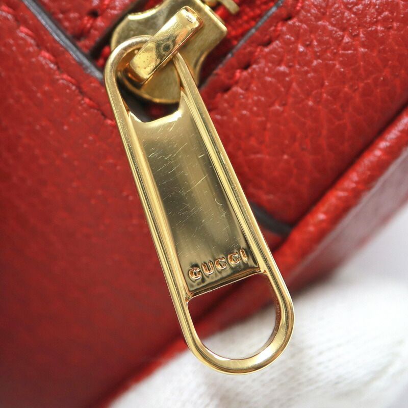 Gucci Mini Circle Backpack Ophidia GG Flora Leather Khaki Red