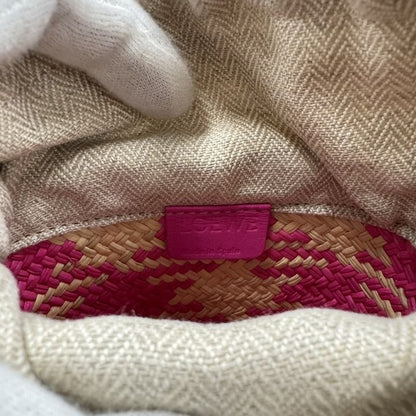Loewe Square Pocket Shoulder Bag Anagram Irakaya Calf Natural Pink : Natural