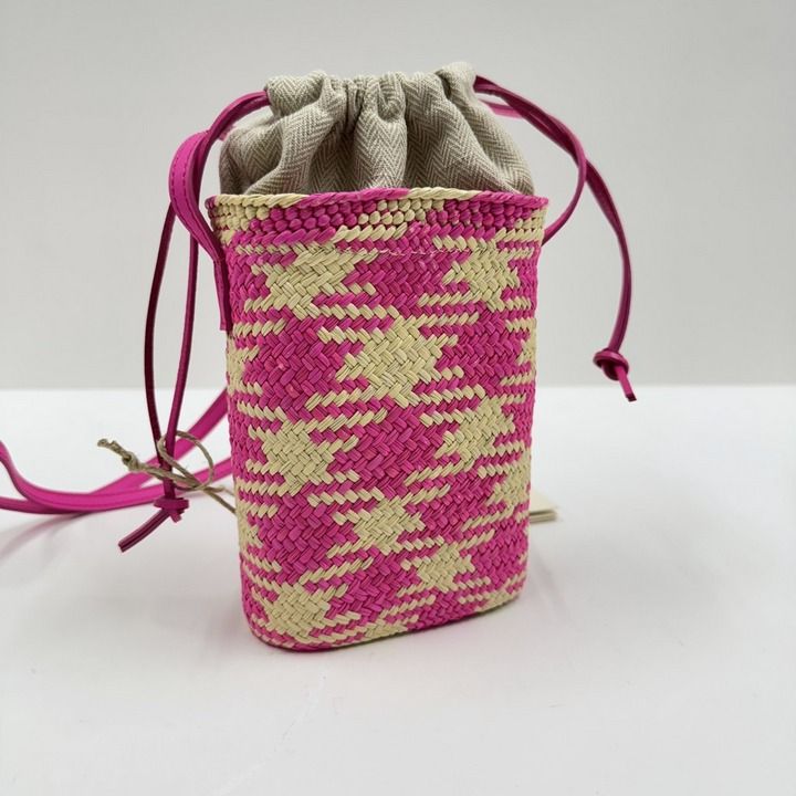 Loewe Square Pocket Shoulder Bag Anagram Irakaya Calf Natural Pink : Natural