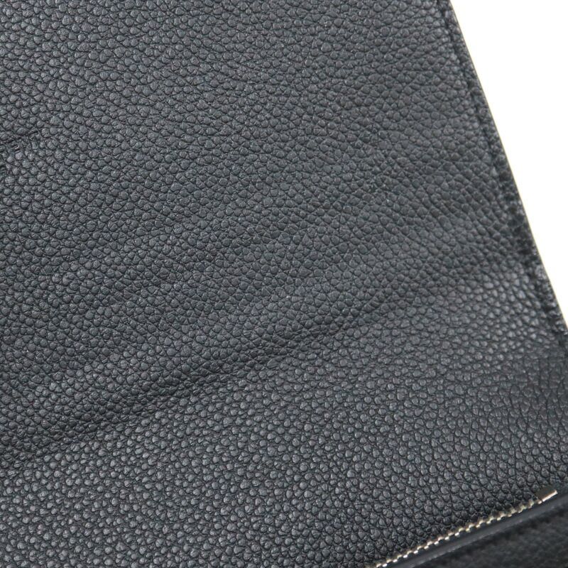Saint Laurent Flap Wallet Leather Black Silver