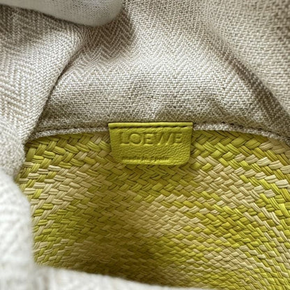 Loewe Square Pocket Shoulder Bag Irakaya Calf Natural Lime Green : Natural