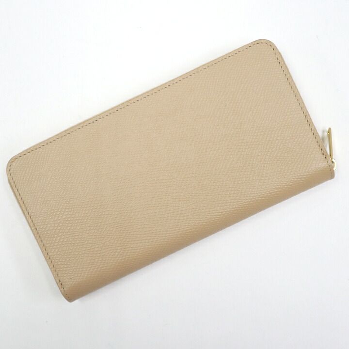 Celine Large Zip Wallet Grain Calf Beige
