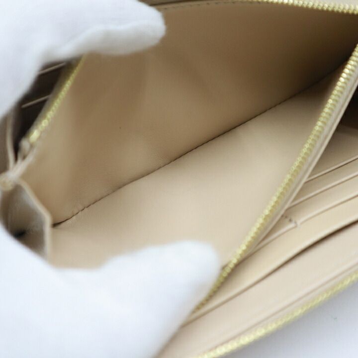 Celine Large Zip Wallet Grain Calf Beige