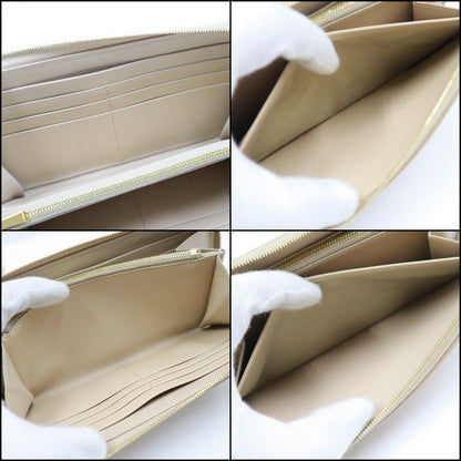 Celine Large Zip Wallet Grain Calf Beige