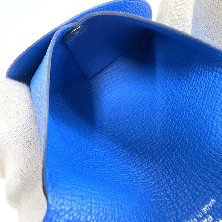 Hermes Bastia Coin Case Chevre Bleu Zanzibar :blue-zanzibar