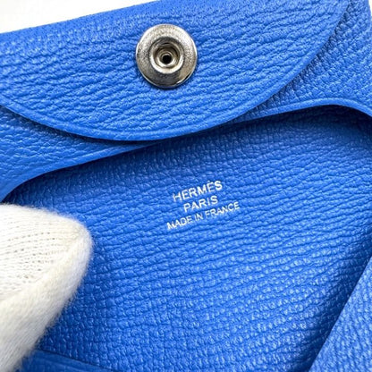 Hermes Bastia Coin Case Chevre Bleu Zanzibar :blue-zanzibar