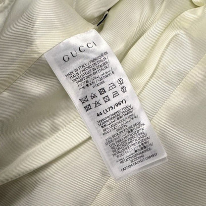 Gucci Interlocking Terre Jacket 68% Wool 44 :gg Glitter X Gray