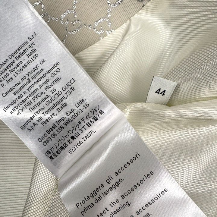 Gucci Interlocking Terre Jacket 68% Wool 44 :gg Glitter X Gray