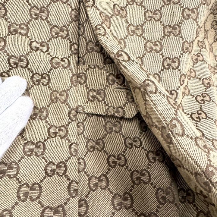 Gucci Trench Coat with Belt Cotton Beige Brown 40 X
