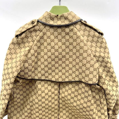 Gucci Trench Coat with Belt Cotton Beige Brown 40 X