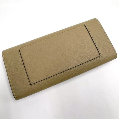 Celine Large Flap Multi Function Wallet Beige Leather