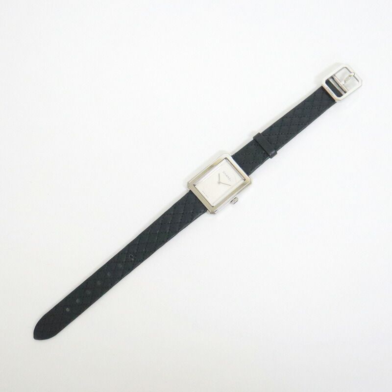 Chanel Boyfriend Small Watch Silver Black