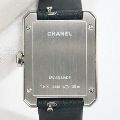 Chanel Boyfriend Small Watch Silver Black