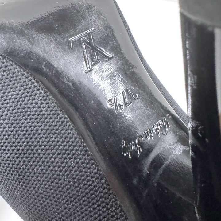 Louis Vuitton Sock Boots Ankle Logo Embroidery Black 37.5