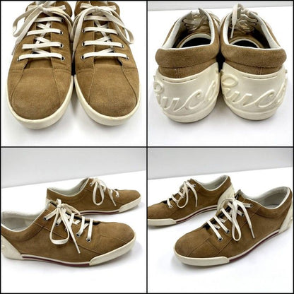 Gucci Low Cut Sneakers Brown Suede Resin 6.5