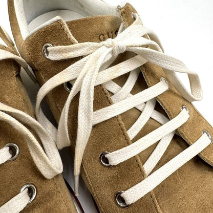 Gucci Low Cut Sneakers Brown Suede Resin 6.5