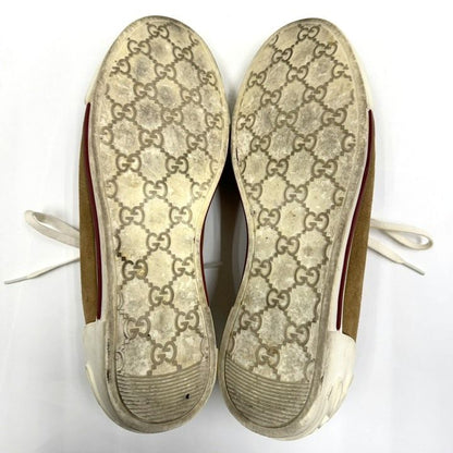 Gucci Low Cut Sneakers Brown Suede Resin 6.5