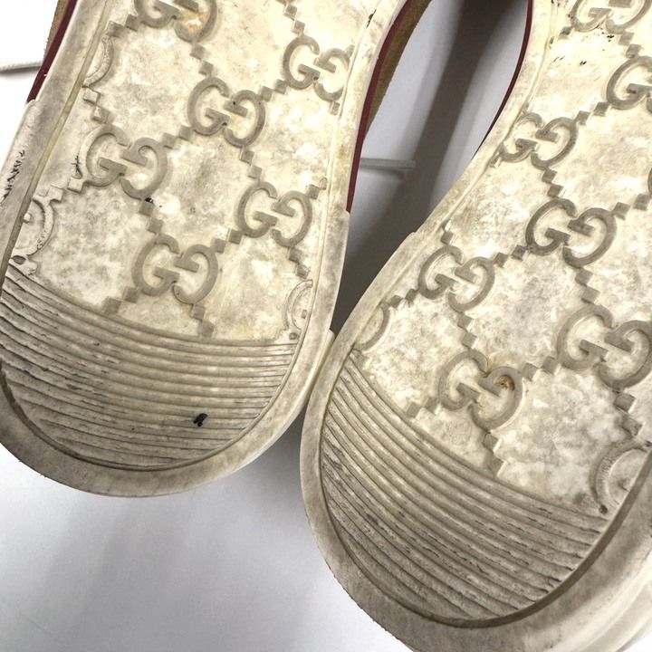 Gucci Low Cut Sneakers Brown Suede Resin 6.5
