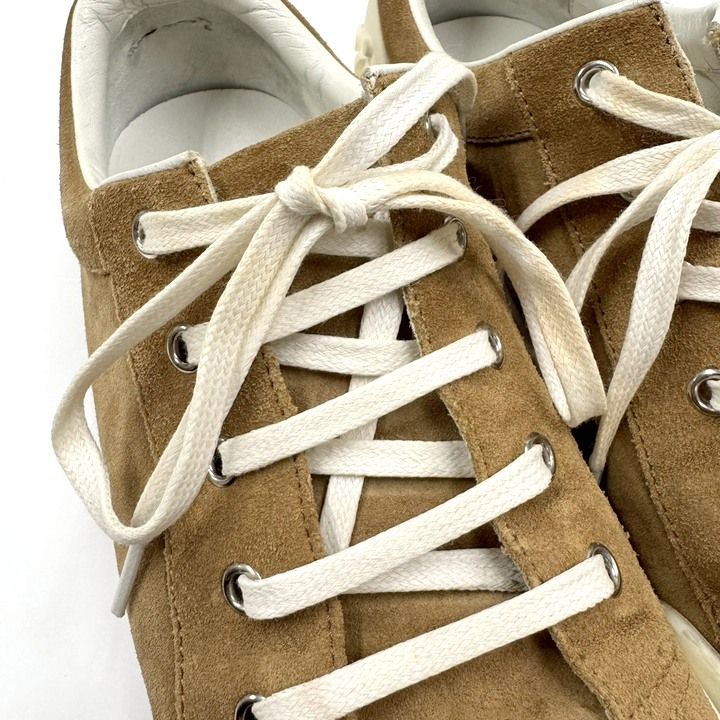 Gucci Low Cut Sneakers Brown Suede Resin 6.5