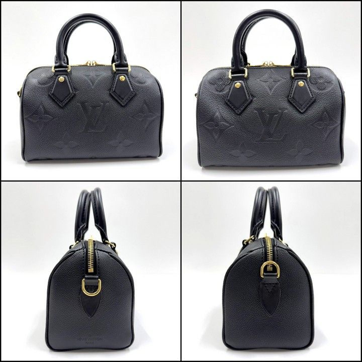 Louis Vuitton Speedy Bandouliere 20 Monogram Empreinte Noir Black Handbag :noir