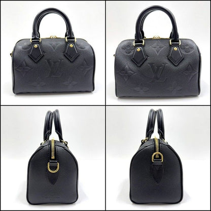 Louis Vuitton Speedy Bandouliere 20 Monogram Empreinte Noir Black Handbag :noir