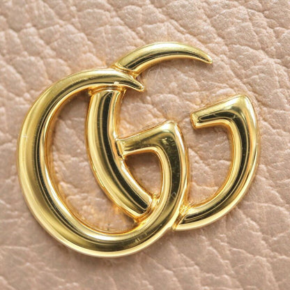 Gucci Bifold Wallet GG Marmont Leather Pink Beige