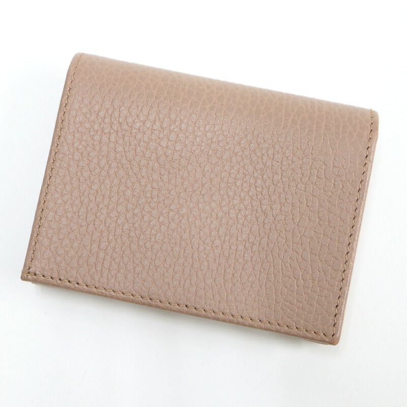 Gucci Bifold Wallet GG Marmont Leather Pink Beige