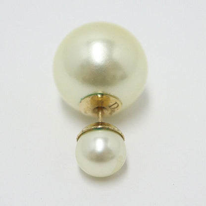 Dior Earrings Costume Pearl Gold Plated