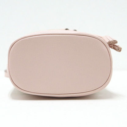 Gucci Jumbo GG Mini Bucket Shoulder Bag Beige Pink Canvas Leather X