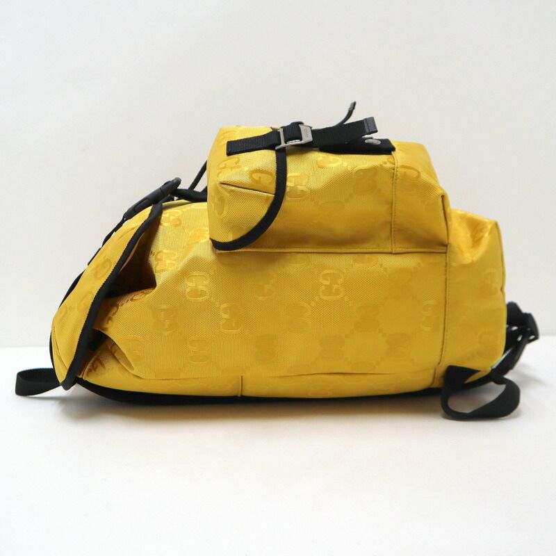 Gucci Off the Grid Backpack Yellow Black Nylon Leather Yellow
