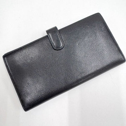 Chanel Butterfly Camellia Wallet Leather Black Silver