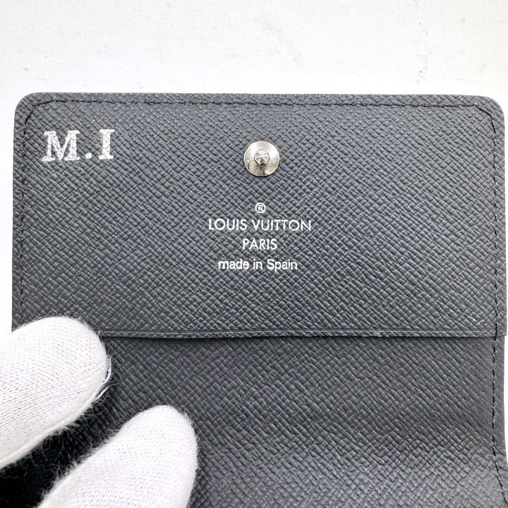 Louis Vuitton Unvelop Business Card Holder NM Taiga Noir Black :noir
