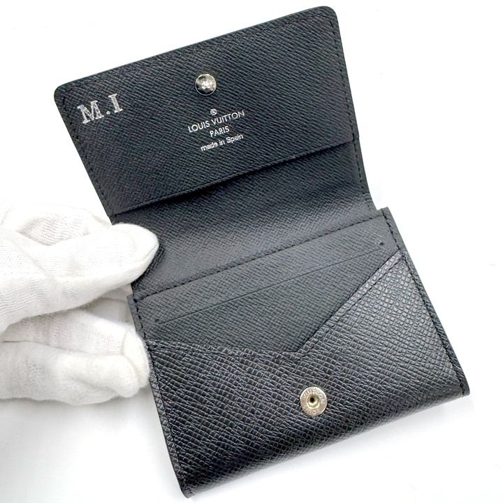 Louis Vuitton Unvelop Business Card Holder NM Taiga Noir Black :noir