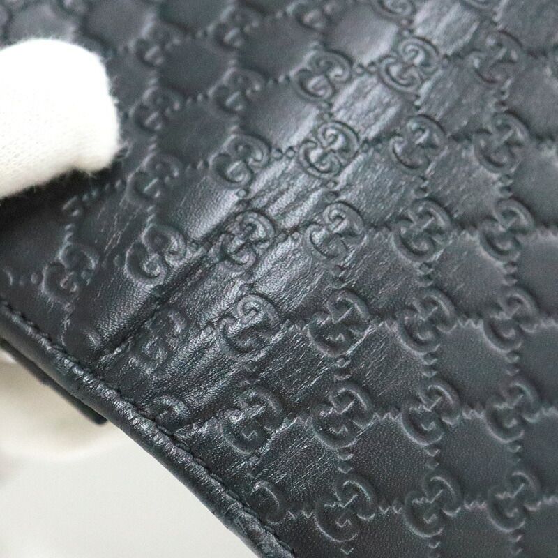 Gucci Wallet Micro Guccissima Leather Black