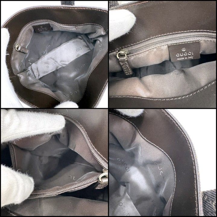 Gucci Mini Tote GG Canvas Leather Brown