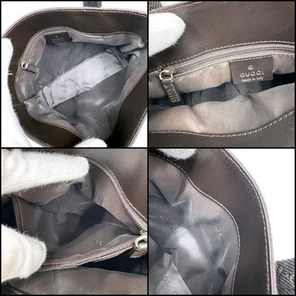 Gucci Mini Tote GG Canvas Leather Brown